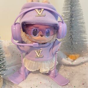 Lavender LV Skiing outfit Accessory Set